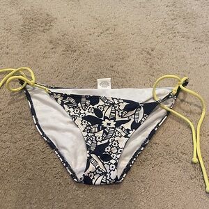 Hollister Navy and White Bikini Bottom